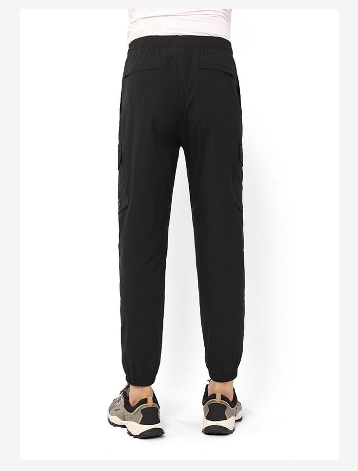 Quần dài Jogger nam Humtto 26Q610A co giãn túi hộp mỏng thon gọn mát mau khô-19