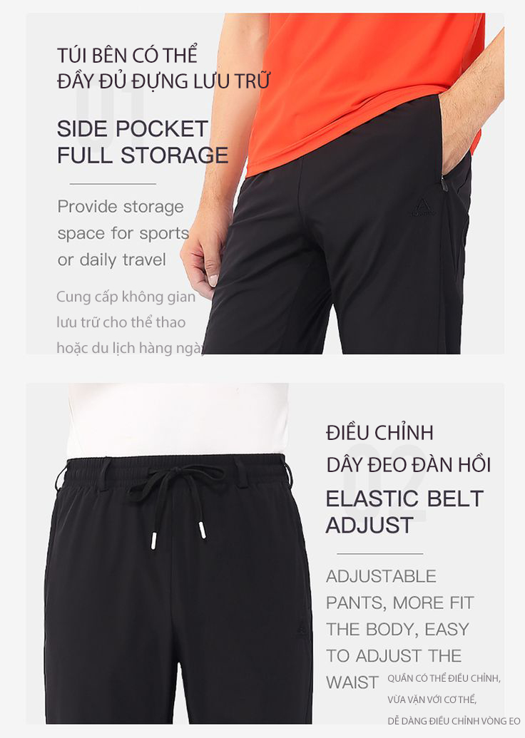 Quần dài Jogger nam Humtto 26Q639A co giãn thể thao thoáng mát mau khô-14