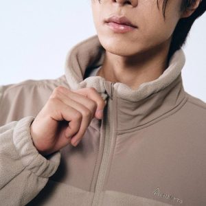 Áo khoác giữ ấm Humtto lông cừu mềm mại Sherpa Nam (Màu be)-15