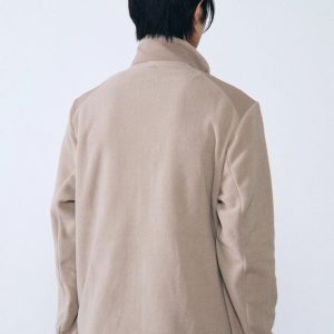 Áo khoác giữ ấm Humtto lông cừu mềm mại Sherpa Nam (Màu be)-4