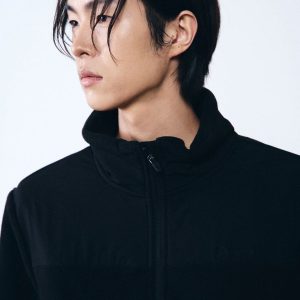 Áo khoác giữ nhiệt Humtto lông cừu Sherpa Nam (Đen)-7