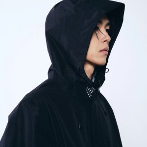 Áo khoác nam Humtto seam tape Alpha Hard Shell (Đen)-10