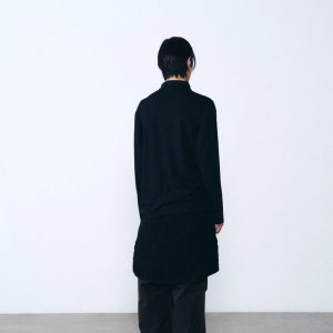 Áo thun nam Humtto dài tay có khóa kéo nửa kín đen-3