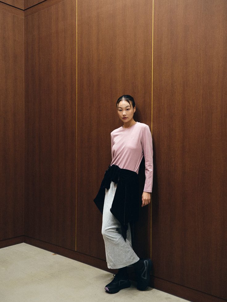 Áo thun nữ dài tay Humtto vải tencel mềm mịn hoa oải hương-1 Áo thun nữ dài tay Humtto vải tencel mềm mịn hoa oải hương-1