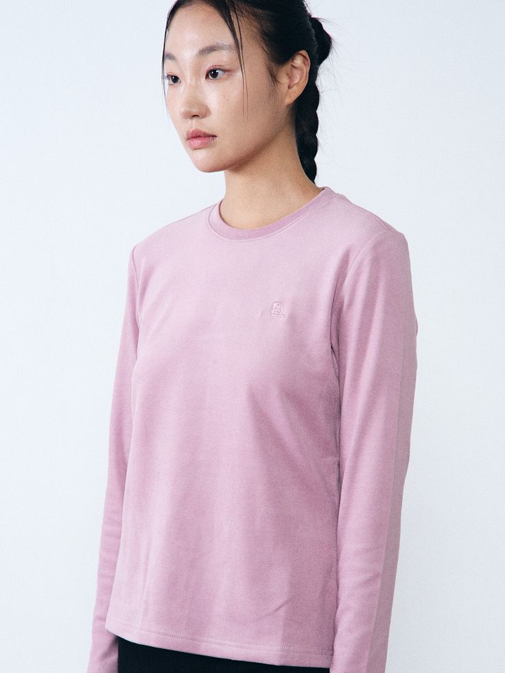 Áo thun nữ dài tay Humtto vải tencel mềm mịn hoa oải hương-4 Áo thun nữ dài tay Humtto vải tencel mềm mịn hoa oải hương-4