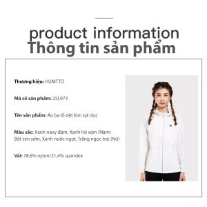 Áo khoác co giãn đơn Humtto 25L973AB thời trang chất lượng cao cặp đôi-19