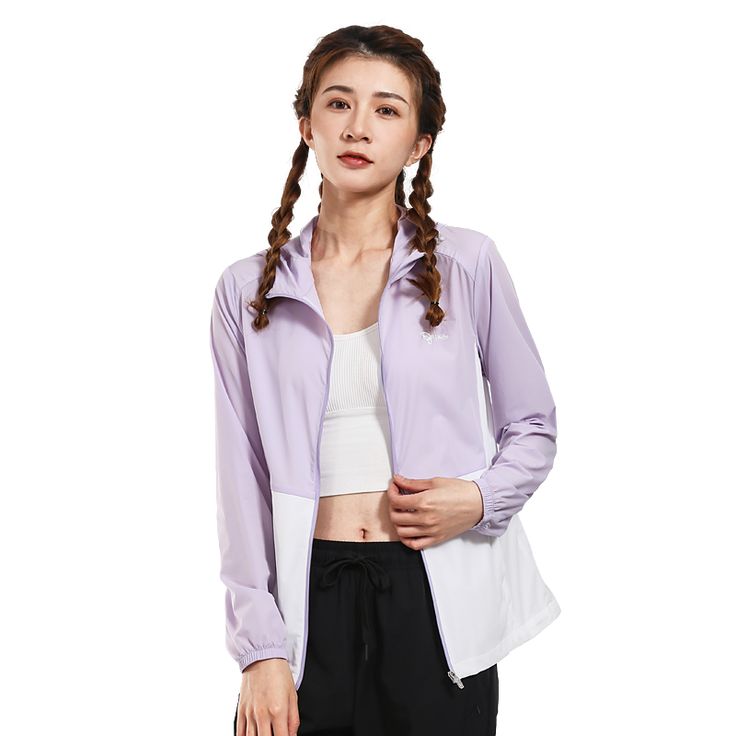 Áo khoác co giãn thời trang nữ Humtto 26L963B nhẹ thon gọn chống nước thoáng mát-1