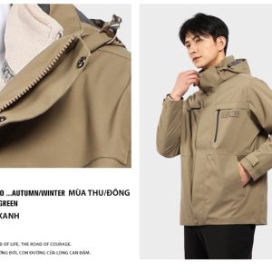Áo khoác giữ nhiệt 3 trong 1 nam Humtto 26C558A đi tuyết chống nước tiêu chuẩn Mỹ-16