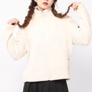 Áo khoác len ấm áp thời trang nữ Humtto 25W899B mềm mại đi tuyết-2