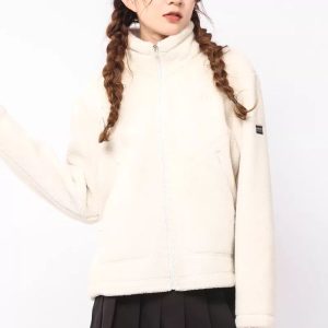 Áo khoác len ấm áp thời trang nữ Humtto 25W899B mềm mại đi tuyết-4