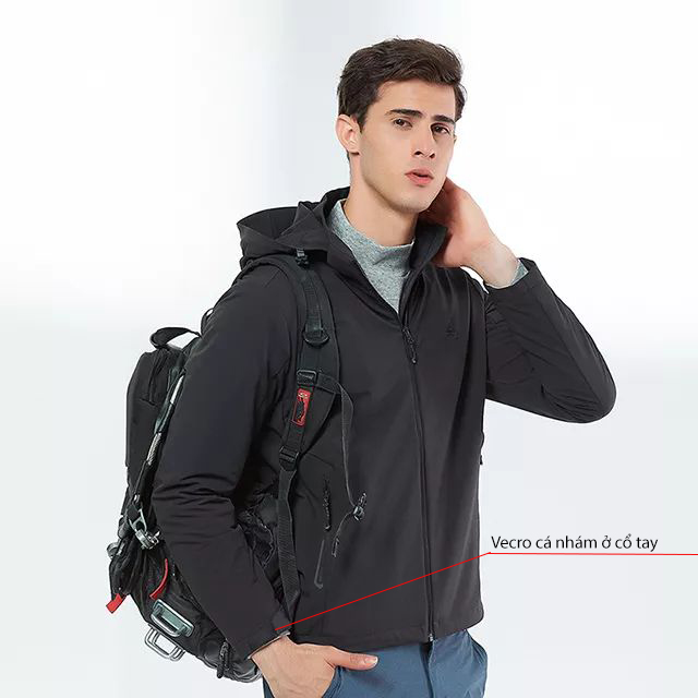Áo khoác ngoài Unisex mềm co giãn chống nước Humtto 21835AB thu đông nhẹ ấm áp-2 Áo khoác ngoài Unisex mềm co giãn chống nước Humtto 21835AB thu đông nhẹ ấm áp-2