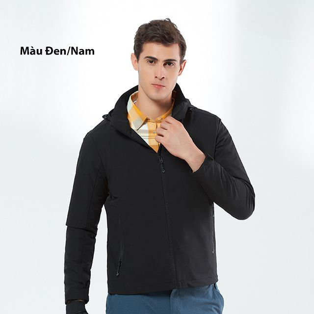 Áo khoác ngoài Unisex mềm co giãn chống nước Humtto 21835AB thu đông nhẹ ấm áp-5 Áo khoác ngoài Unisex mềm co giãn chống nước Humtto 21835AB thu đông nhẹ ấm áp-5