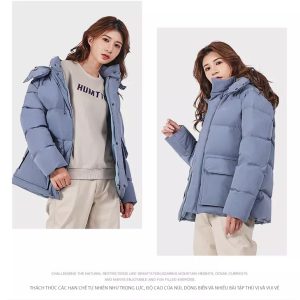 Áo khoác phao lông vịt ấm áp Unisex Humtto 23Y931AB ngoài trời thoáng khí chất lượng cao-18