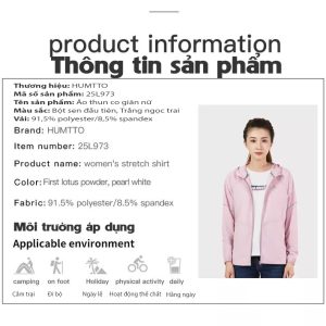 Áo thun chống nắng co giãn Humtto 25L972B thời trang thoải mái nữ nhẹ mỏng thoáng mát-15