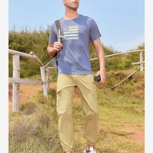 Quần dài Jogger nam Humtto 26Q610A co giãn túi hộp mỏng thon gọn mát mau khô-17